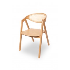 La silla de restaurante de madera FUTURA RATTAN