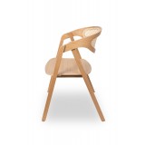 La silla de restaurante de madera FUTURA RATTAN