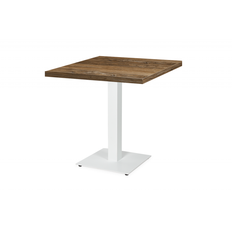 Mesa Da Bistro ALFA S blanco 68x68 Madera retro