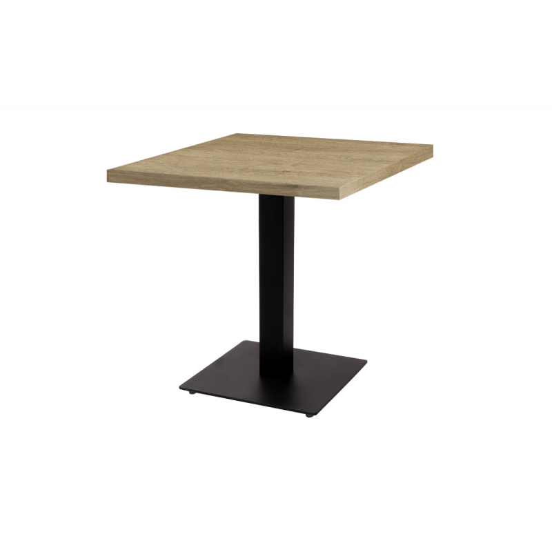 Mesa Da Bistro ALFA S negro 80x80 Roble lírico