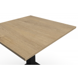 Mesa Da Bistro ALFA S negro 80x80 Roble lírico