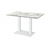 Mesa De Jardin De Cerveza ALFA DUO blanco tablero HPL