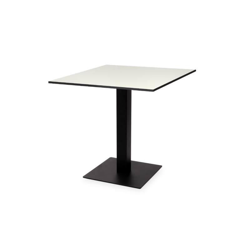 Mesa De Jardin De Cerveza ALFA S negro 70x70 Blanco clásico