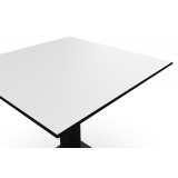 Mesa De Jardin De Cerveza ALFA S negro 70x70 Blanco clásico