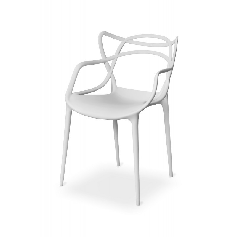 La silla de cafetería VEGAS blanco