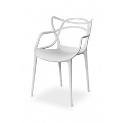 La silla de cafetería VEGAS blanco