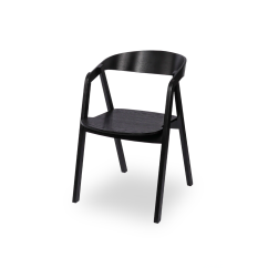 La silla de restaurante de madera FUTURA Negro
