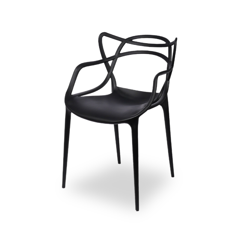 La silla de cafetería VEGAS negro